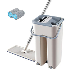 No Hand Wash Automatic Flexible Spin Mop with Bucket